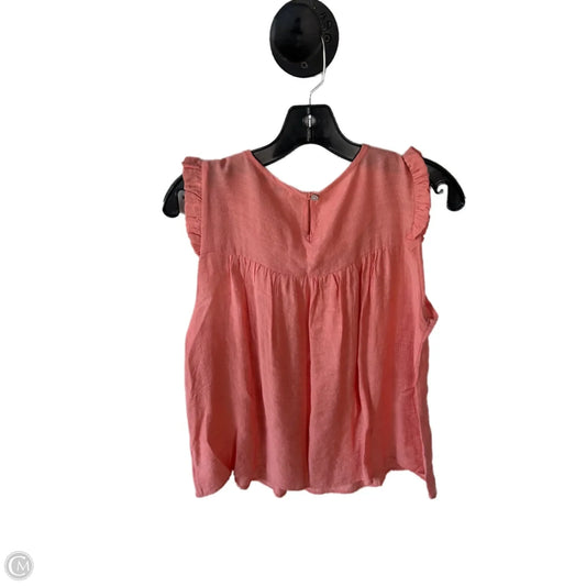 Top Sleeveless By L Love In Peach, Size: S
