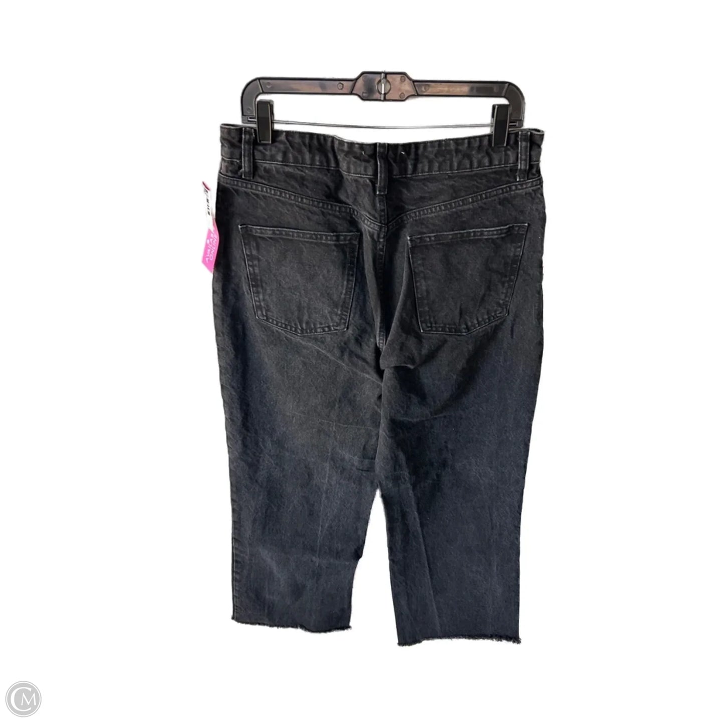 Jeans Wide Leg By Zara In Black Denim, Size: 12