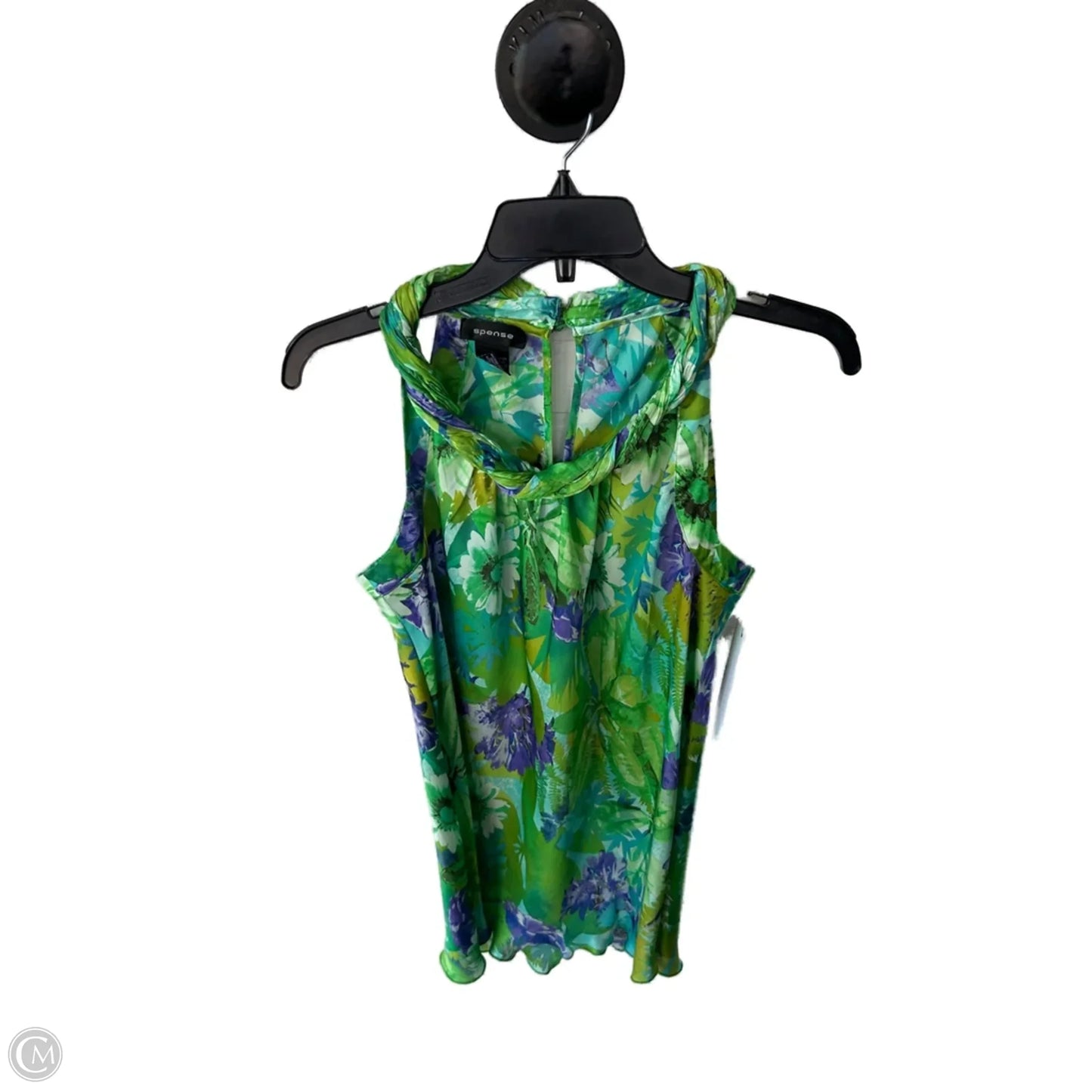 Top Sleeveless By Spense In Green & Purple, Size: M