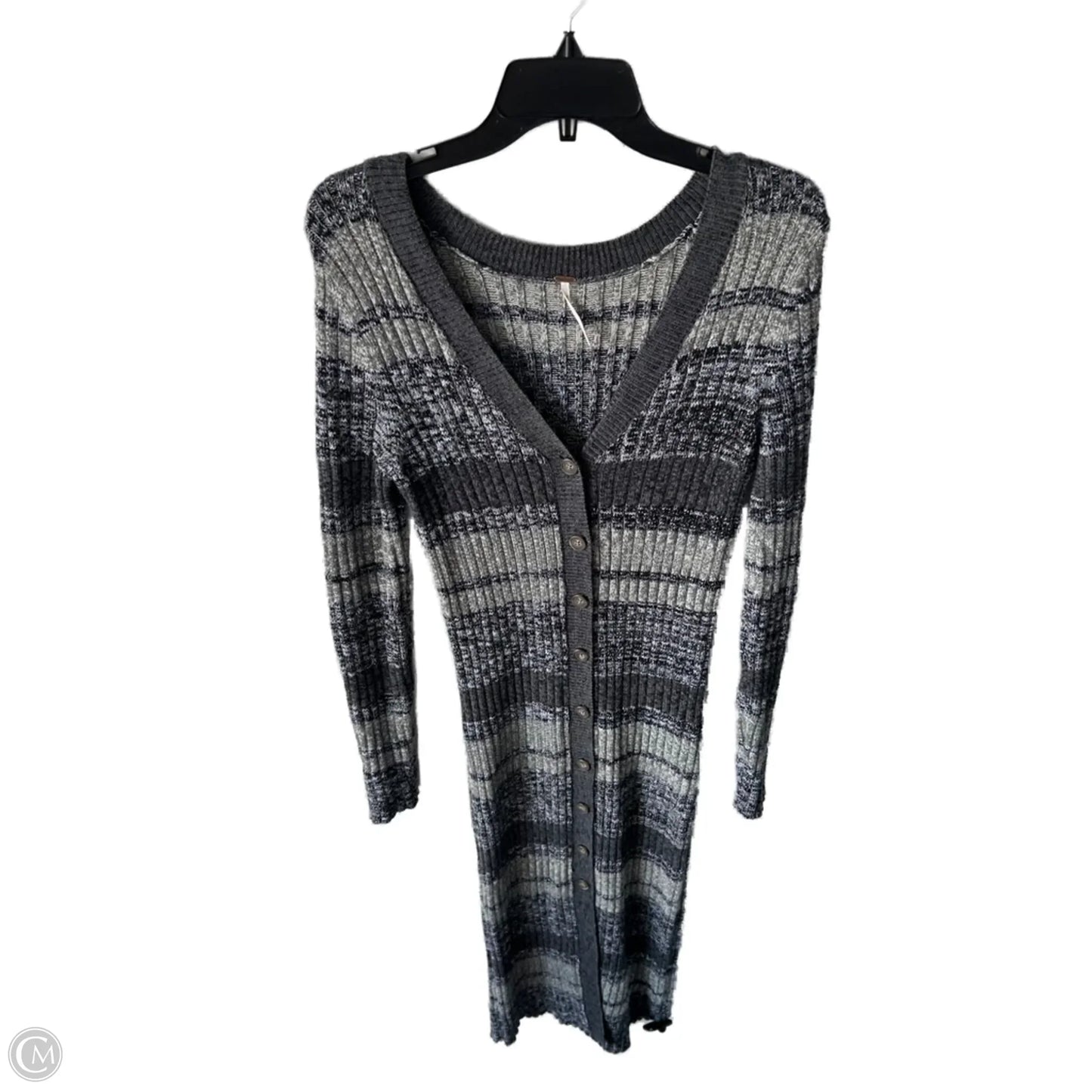 Sweater Cardigan By Free People In Grey, Size: S