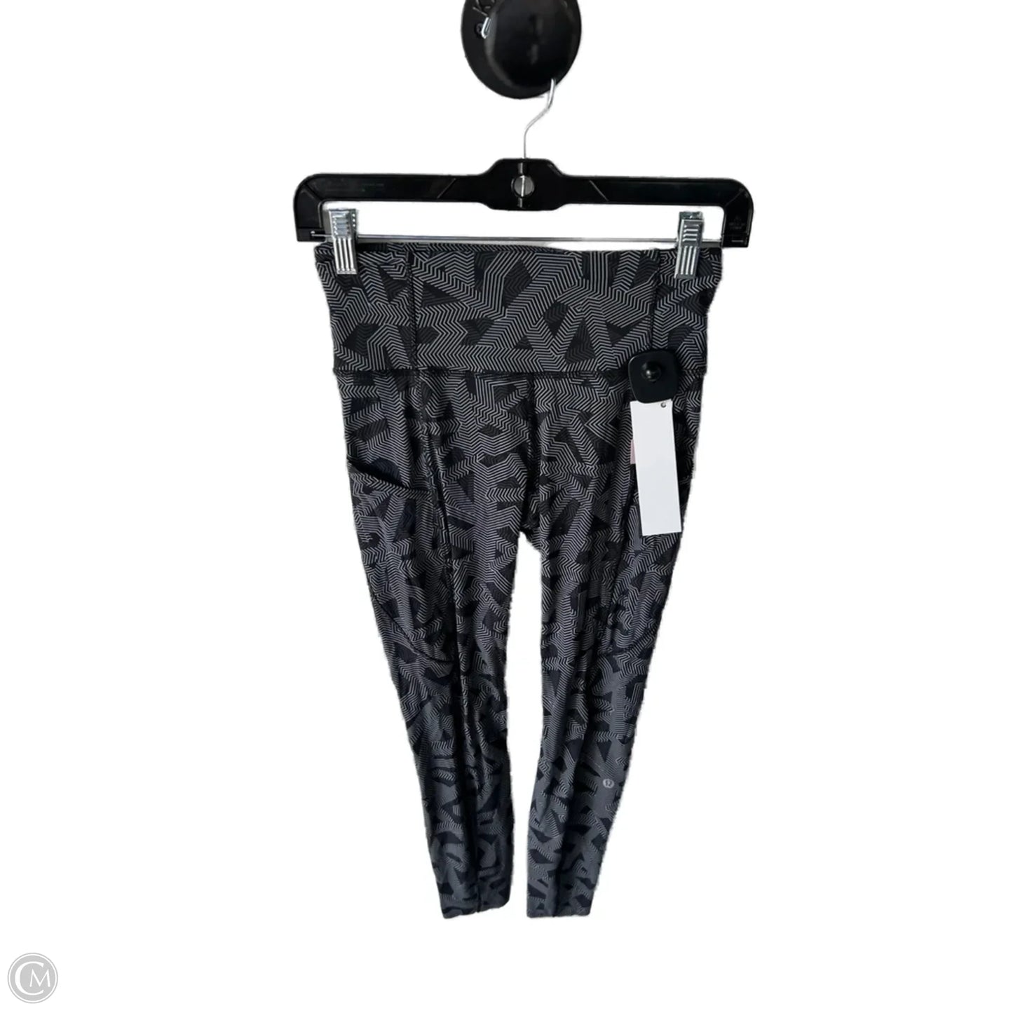 Athletic Leggings By Lululemon In Black & Grey, Size: 4