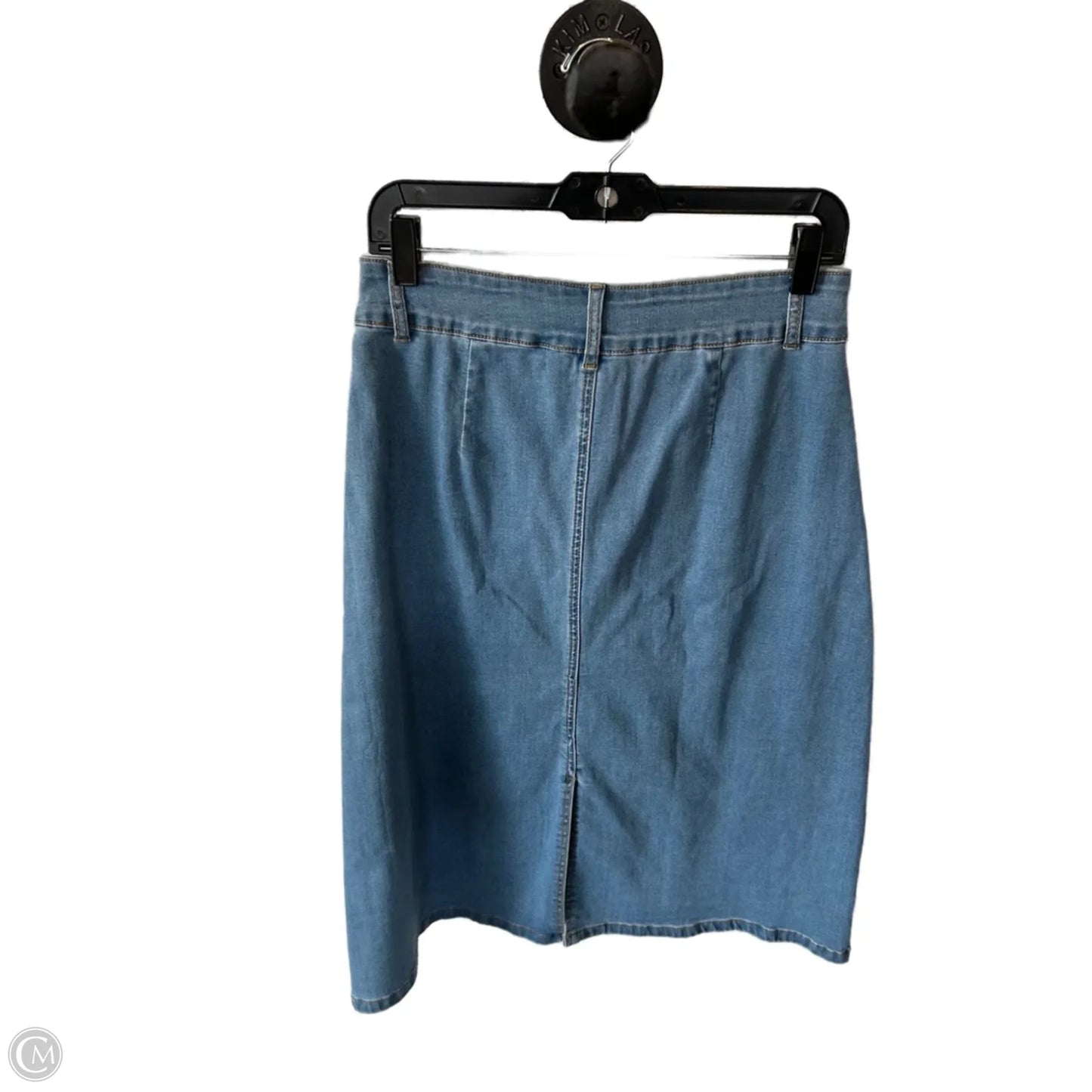 Skirt Midi By Clothes Mentor In Blue Denim, Size: 8