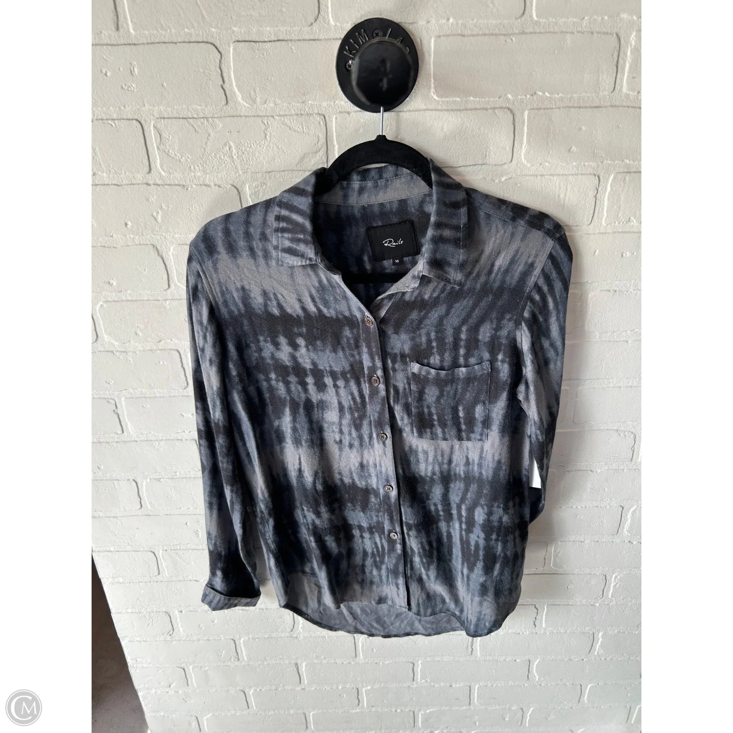 Top Long Sleeve By Rails In Grey, Size: Xs