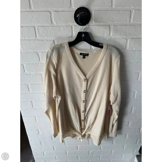 Top Long Sleeve By Lane Bryant In Cream, Size: 1x
