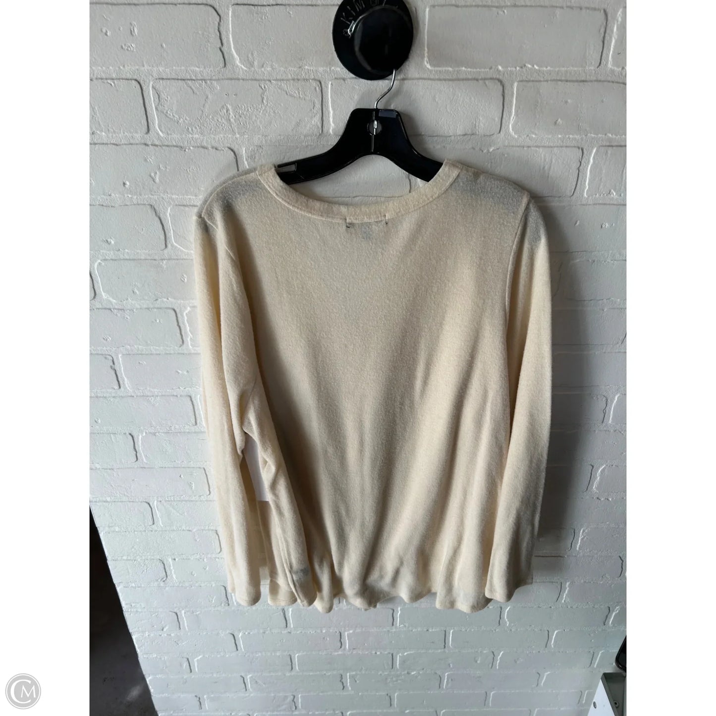 Top Long Sleeve By Lane Bryant In Cream, Size: 1x