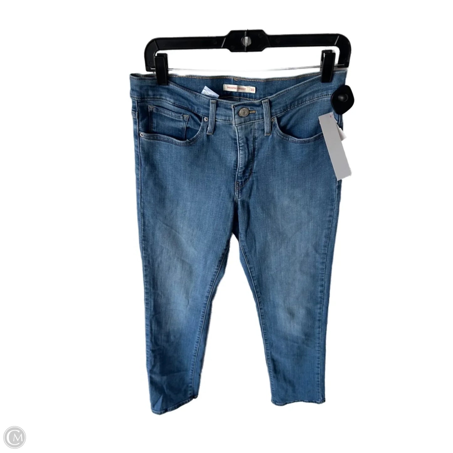 Jeans Straight By Levis In Blue Denim, Size: 10