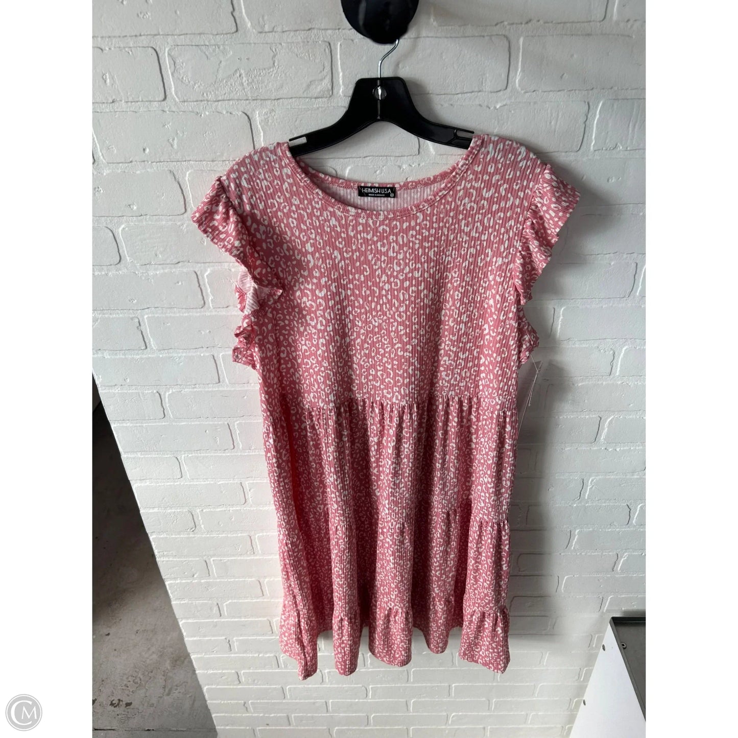 Dress Casual Short By Heimish Usa In Pink & White, Size: 2x