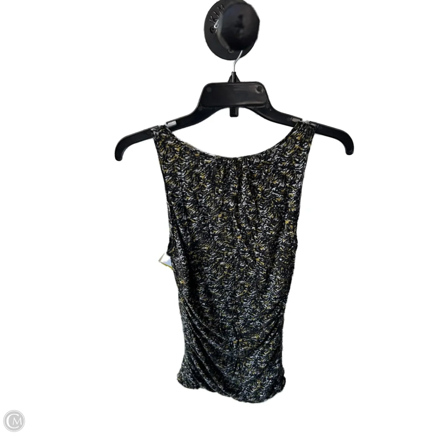 Top Sleeveless Basic By Halogen In Black & Yellow, Size: M