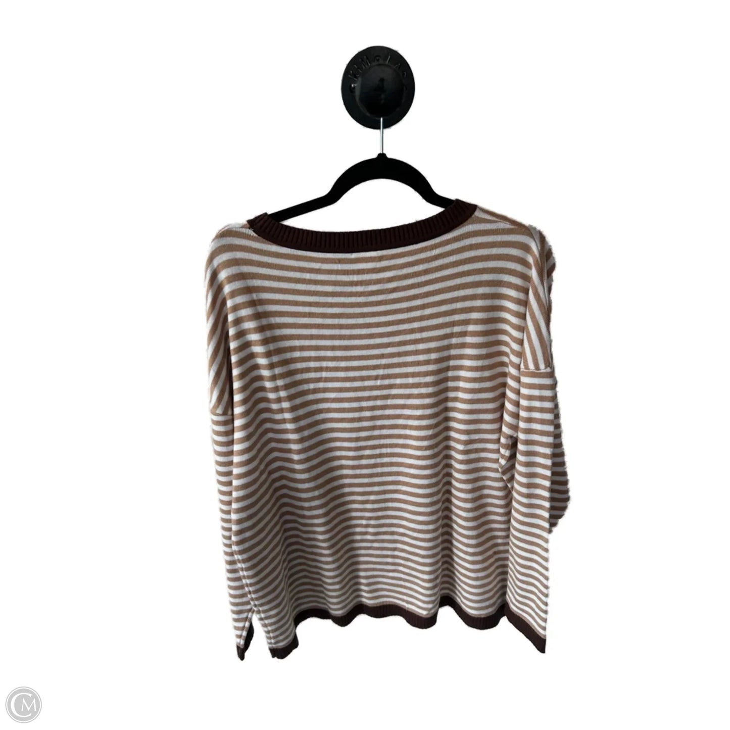 Sweater By Cme In Brown & White, Size: L