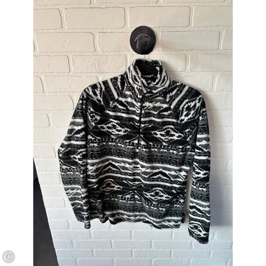 Jacket Fleece By Eddie Bauer In Black & White, Size: L