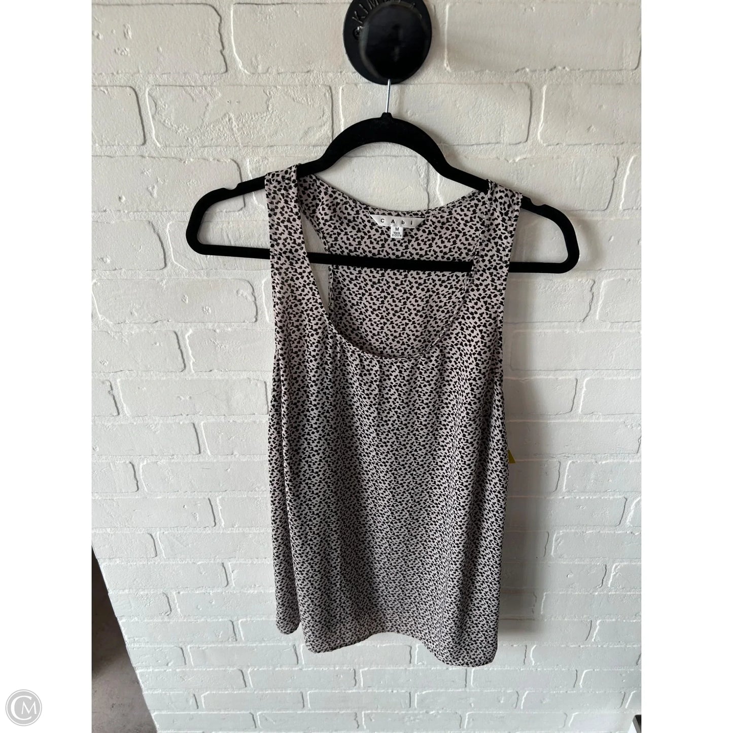 Top Sleeveless By Cabi In Black & Tan, Size: M