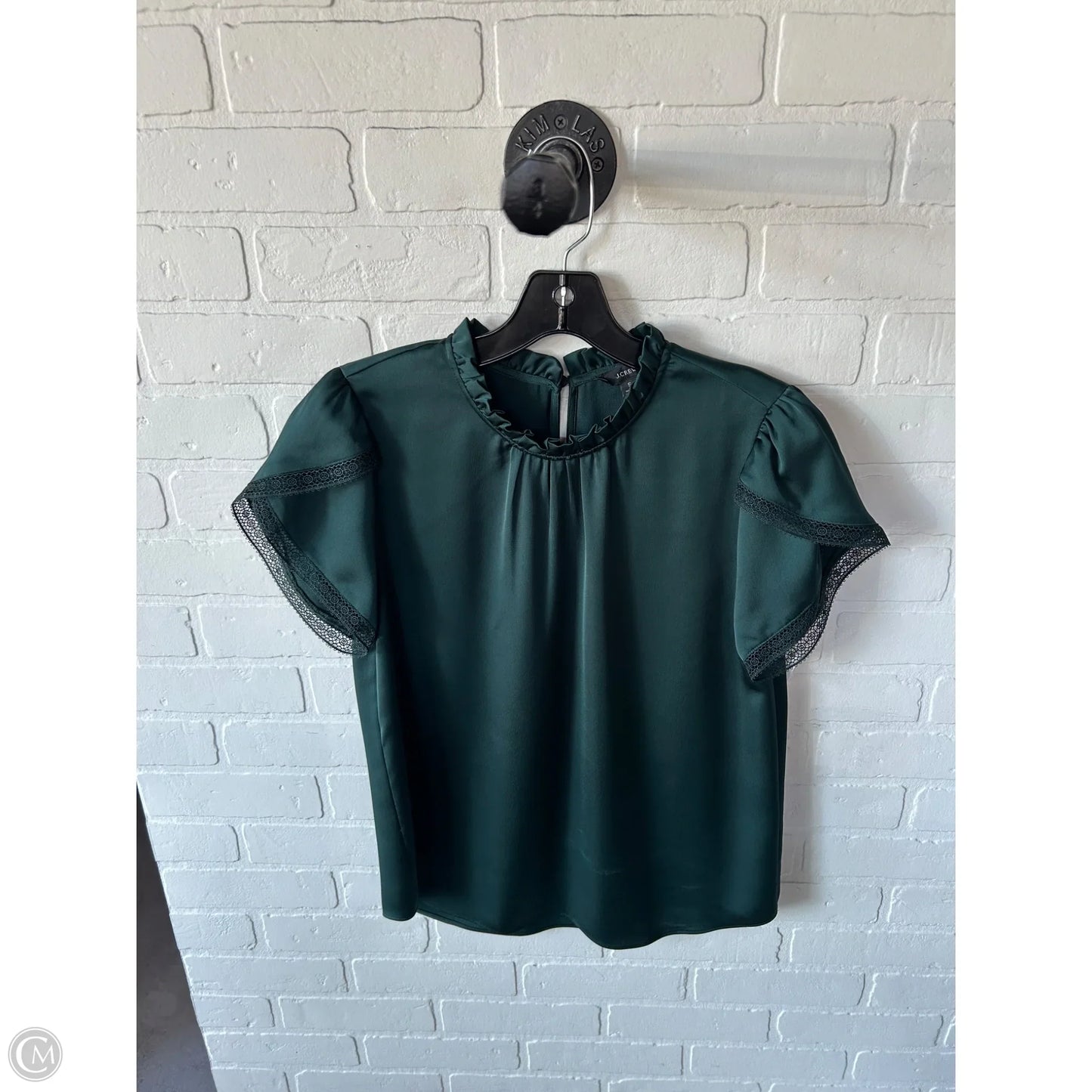 Top Short Sleeve By J. Crew In Green, Size: S