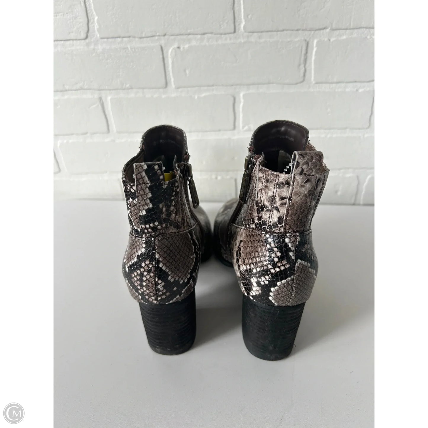 Boots Ankle Heels By Blondo In Snakeskin Print, Size: 9