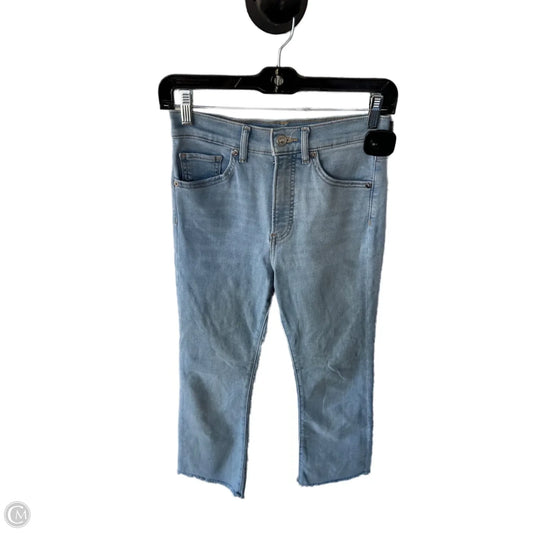 Jeans Cropped By Express In Blue Denim, Size: 0