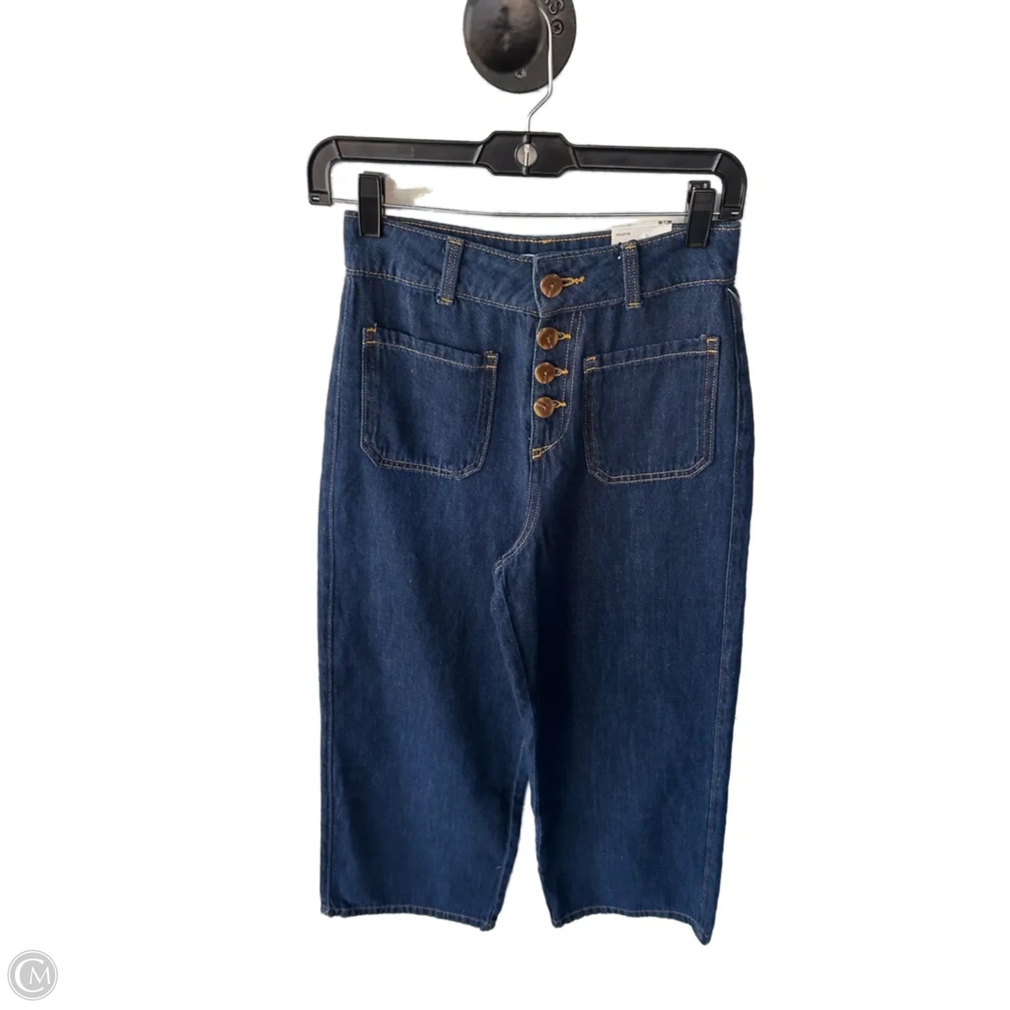 Jeans Wide Leg By Zara In Blue Denim, Size: 2