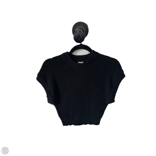 Sweater Short Sleeve By A New Day In Black, Size: Xs