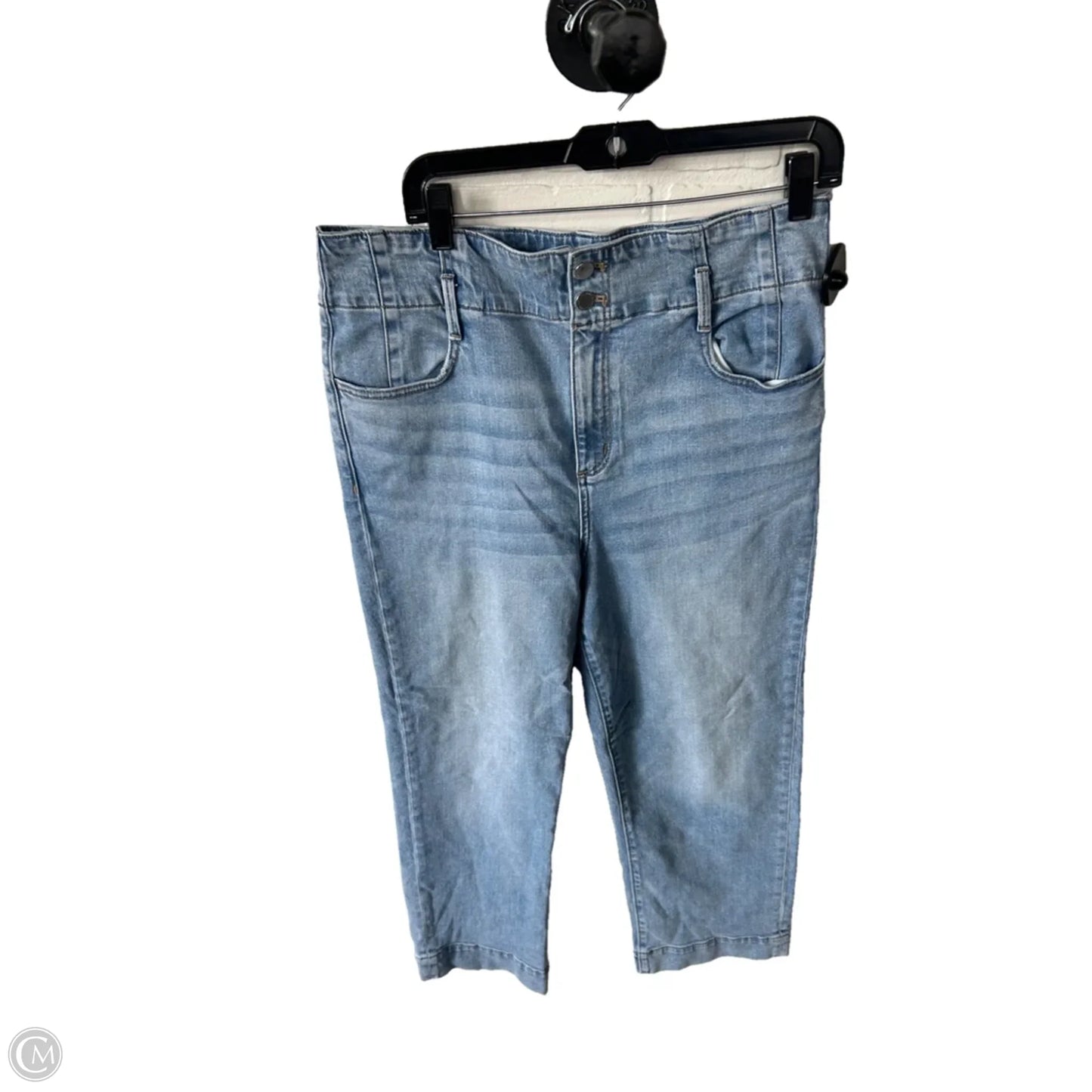 Jeans Straight By Ann Taylor In Blue Denim, Size: 14