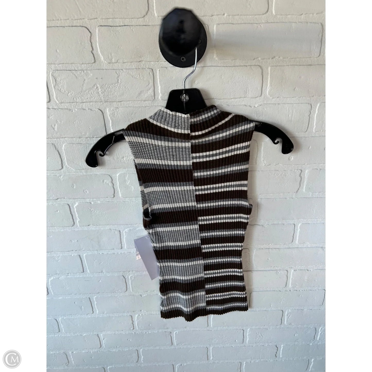 Top Sleeveless By Theory In Brown & Grey, Size: Xs