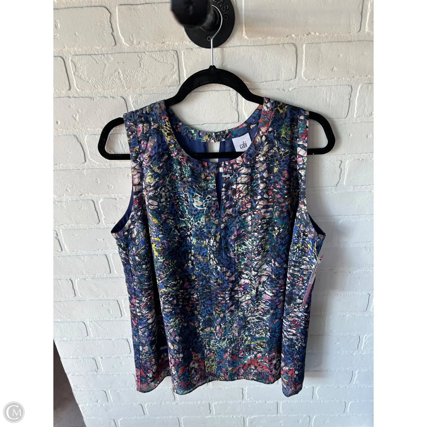 Top Sleeveless By Cabi In Blue & Purple, Size: L