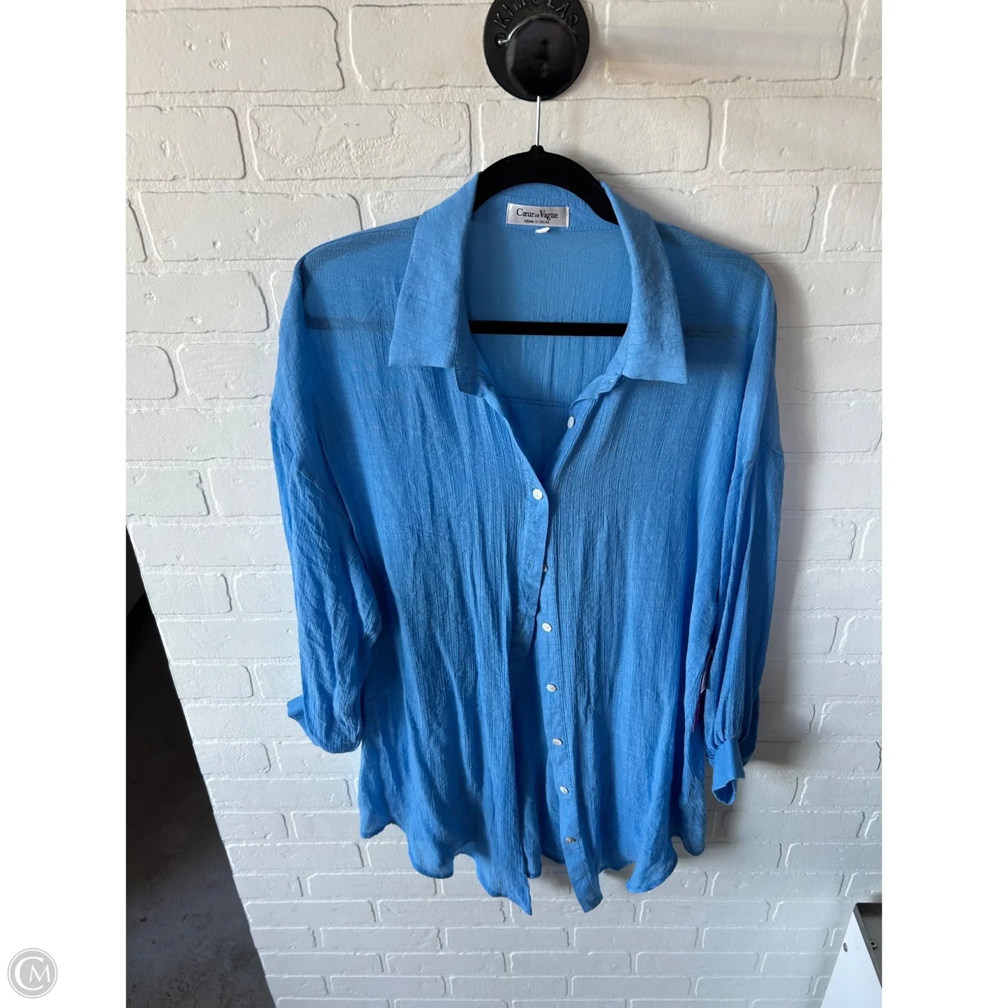 Top Long Sleeve By Clothes Mentor In Blue, Size: M