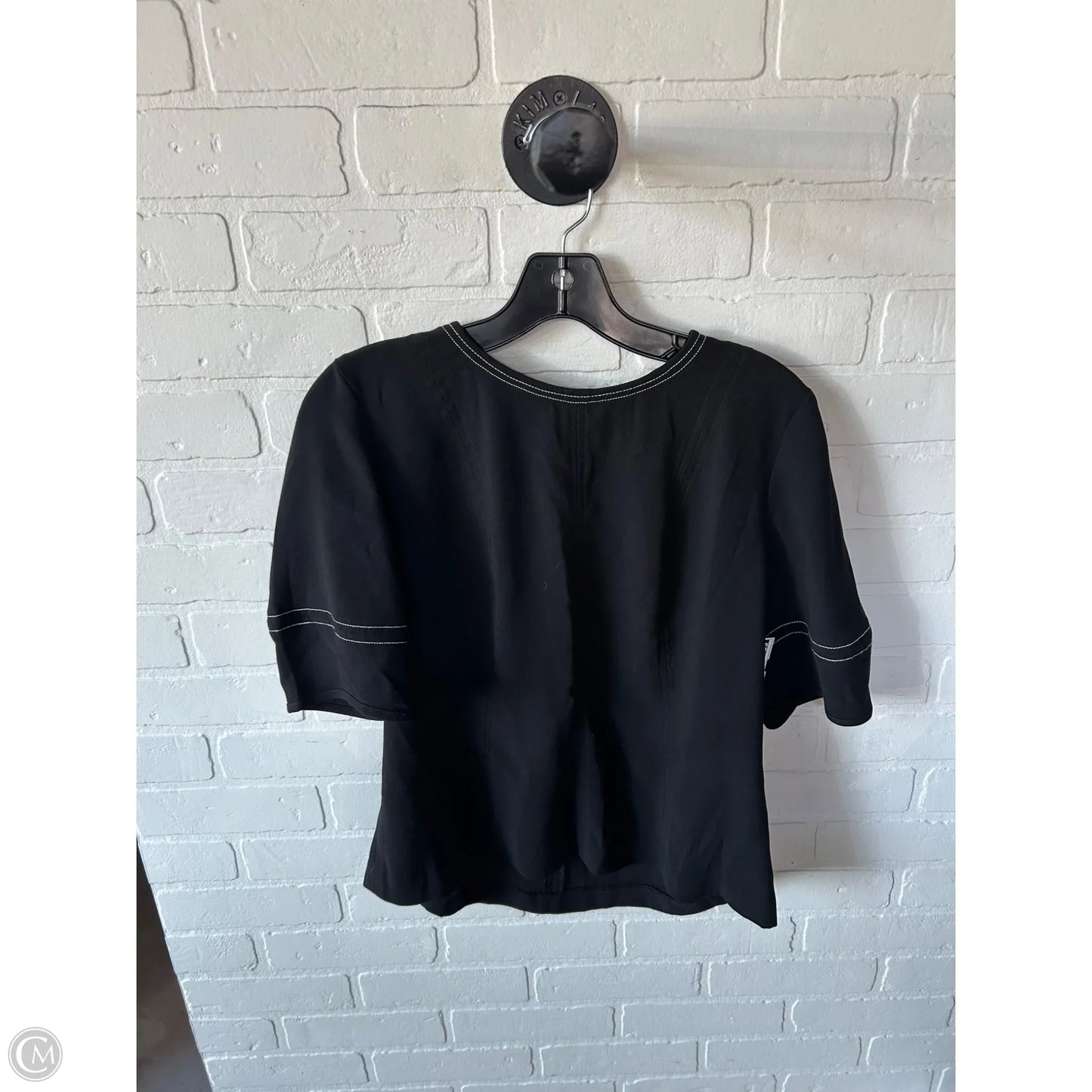 Top Short Sleeve By Ann Taylor In Black, Size: S