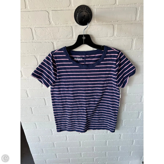 Top Short Sleeve Basic By J. Crew In Blue & Pink, Size: S