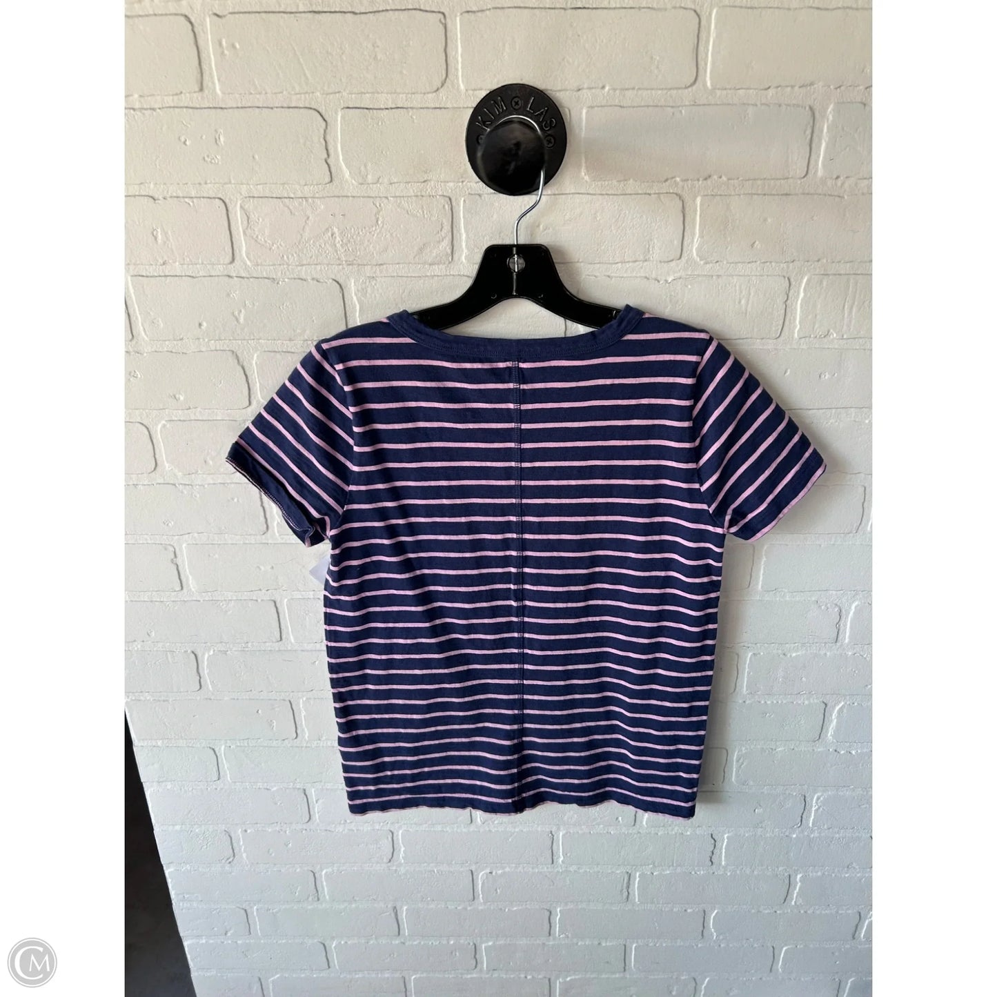 Top Short Sleeve Basic By J. Crew In Blue & Pink, Size: S