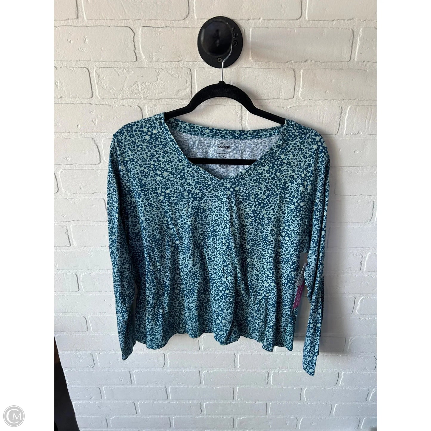 Top Long Sleeve By Sonoma In Blue, Size: Xl