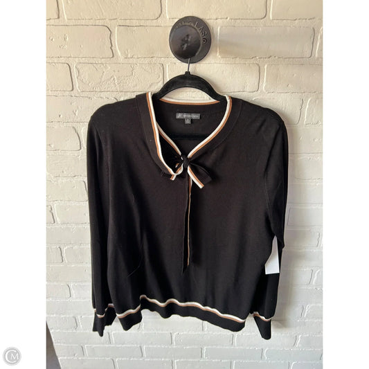 Sweater By Adrianna Papell In Black & Brown, Size: Xl