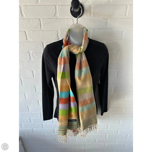 Scarf Winter By Clothes Mentor In Blue & Tan