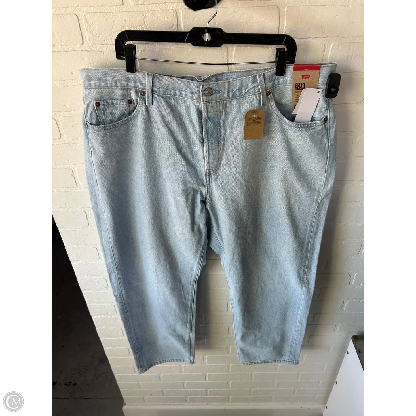 Jeans Straight By Levis In Blue Denim, Size: 20