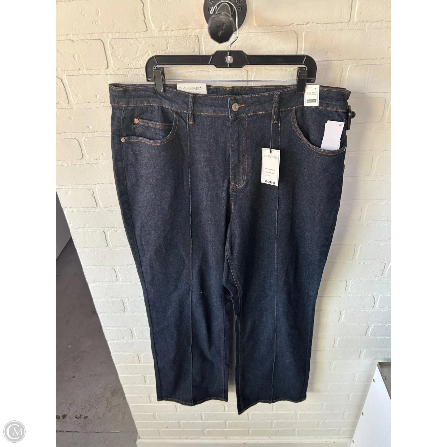 Jeans Wide Leg By Judy Blue In Blue Denim, Size: 22