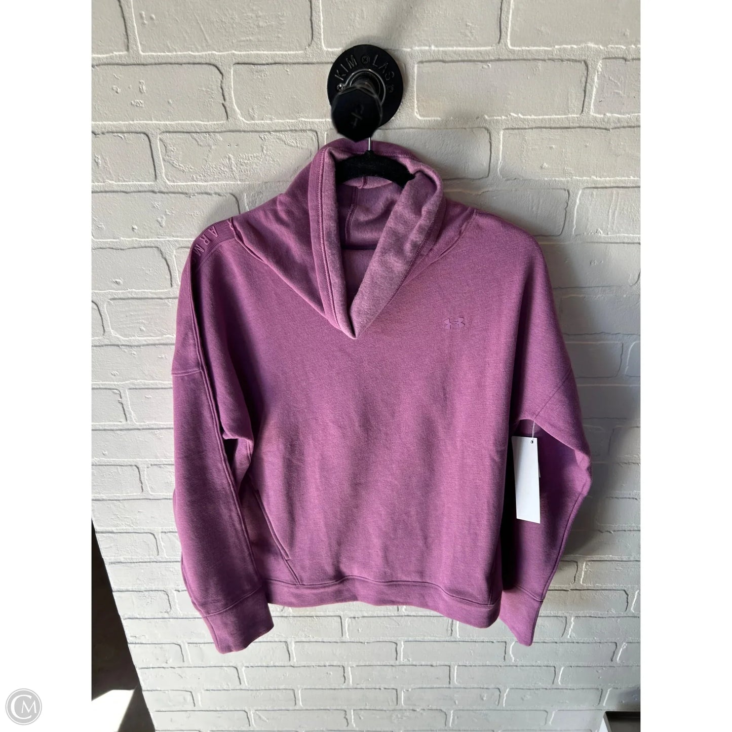 Athletic Sweatshirt Collar By Under Armour In Purple, Size: L