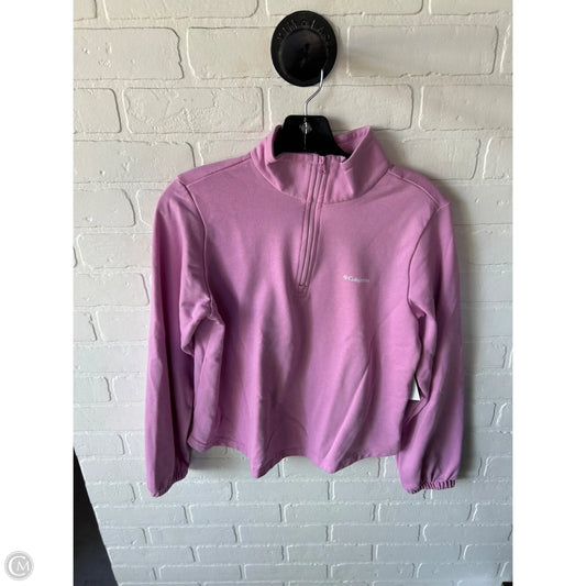 Athletic Top Long Sleeve Collar By Columbia In Pink, Size: Xs