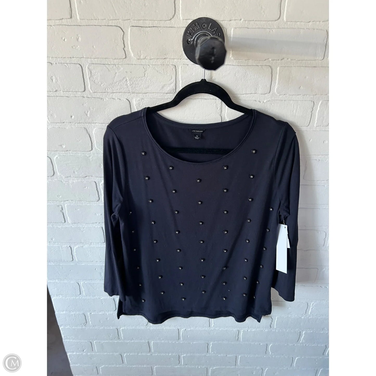 Top Long Sleeve By Ann Taylor In Blue, Size: M