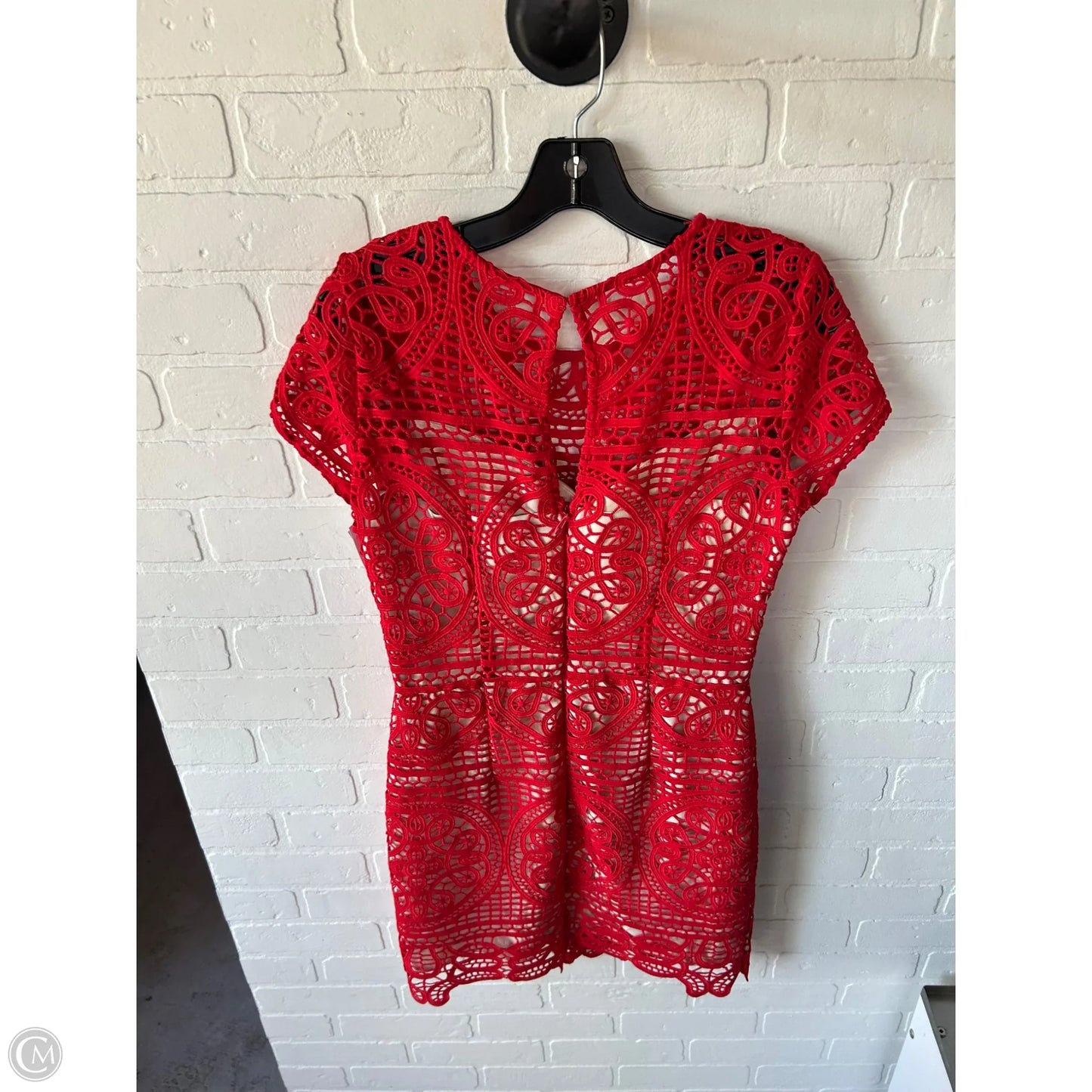 Dress Work By Boston Proper In Red & Tan, Size: S