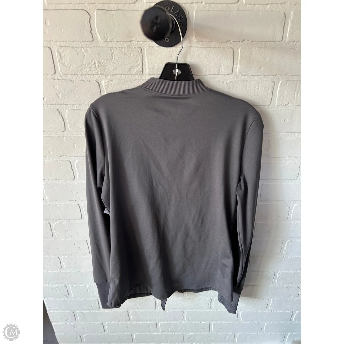 Athletic Jacket By Zuda In Grey, Size: S