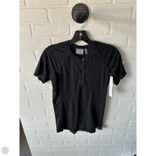 Athletic Top Short Sleeve By Athleta In Black, Size: S
