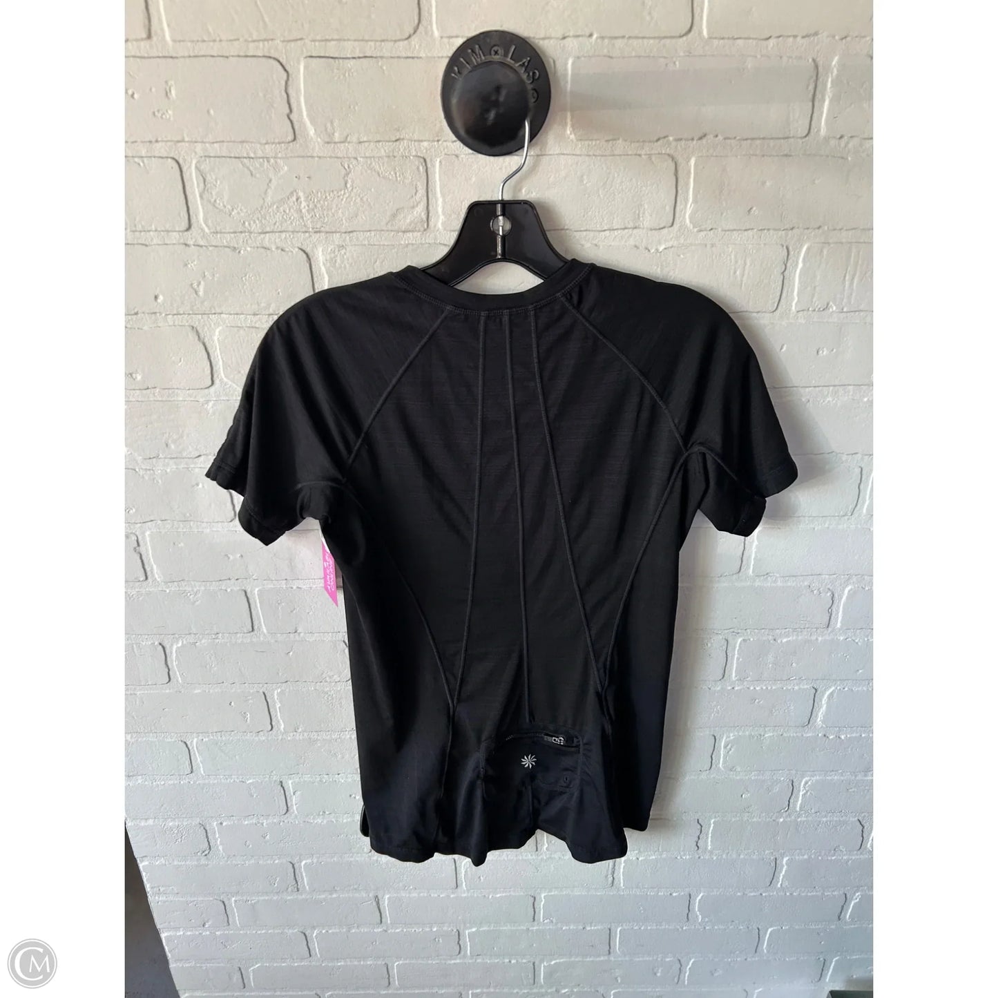 Athletic Top Short Sleeve By Athleta In Black, Size: S