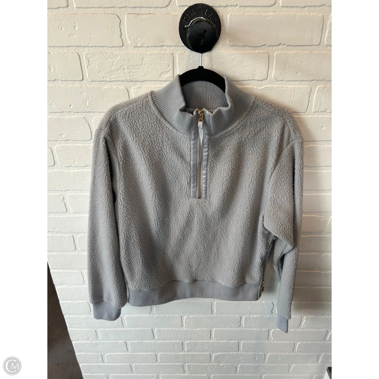 Sweatshirt Collar By Clothes Mentor In Grey, Size: S