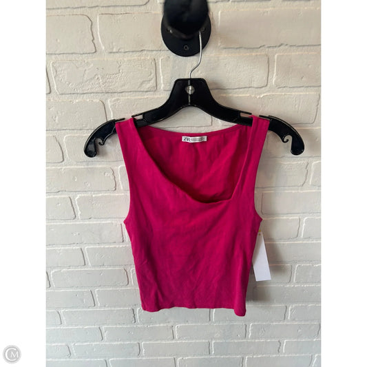 Top Sleeveless Basic By Zara In Pink, Size: M
