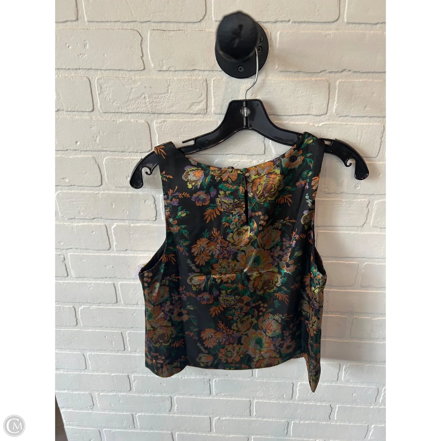 Top Sleeveless By Anthropologie In Black & Green, Size: S