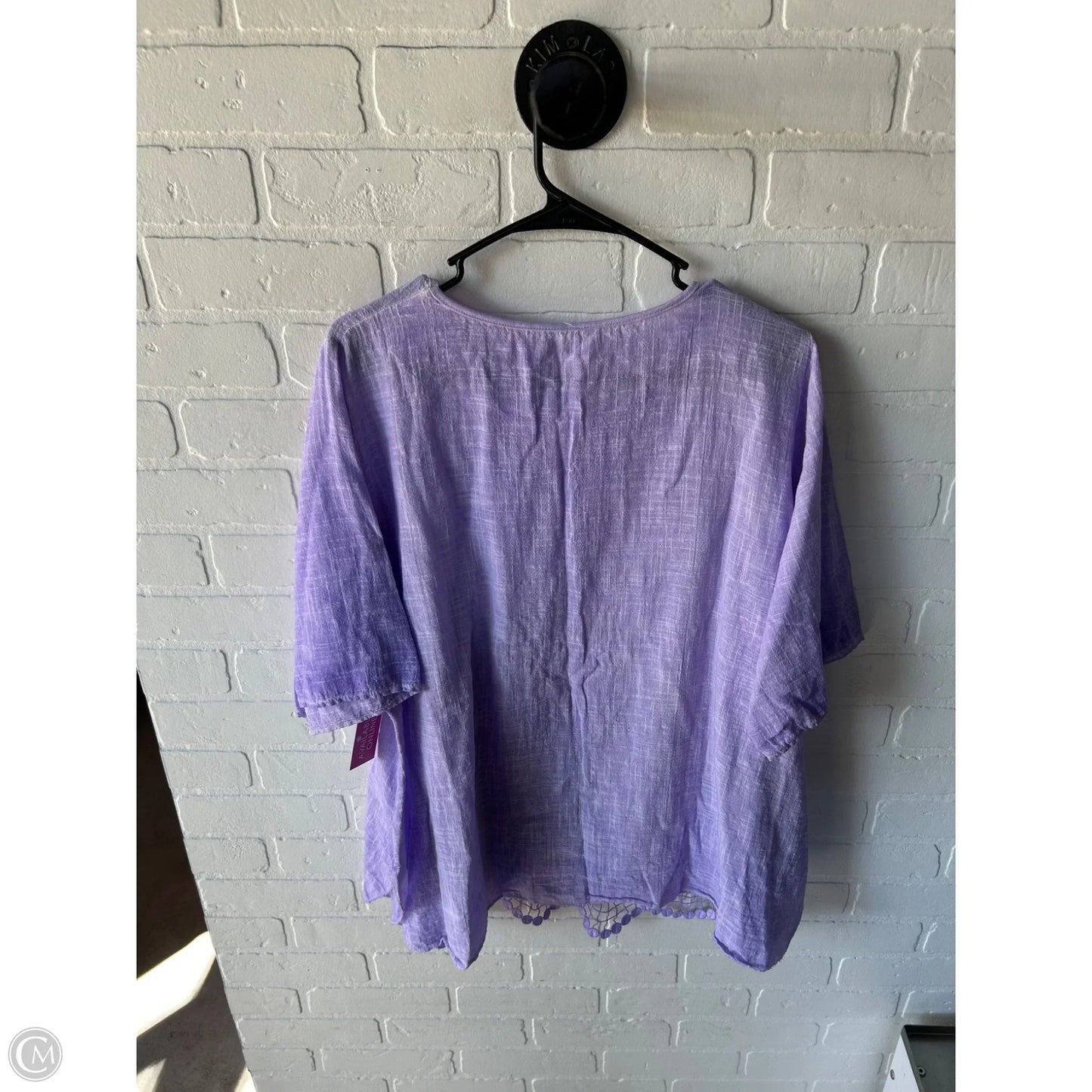 Top Short Sleeve By Clothes Mentor In Purple, Size: 3x