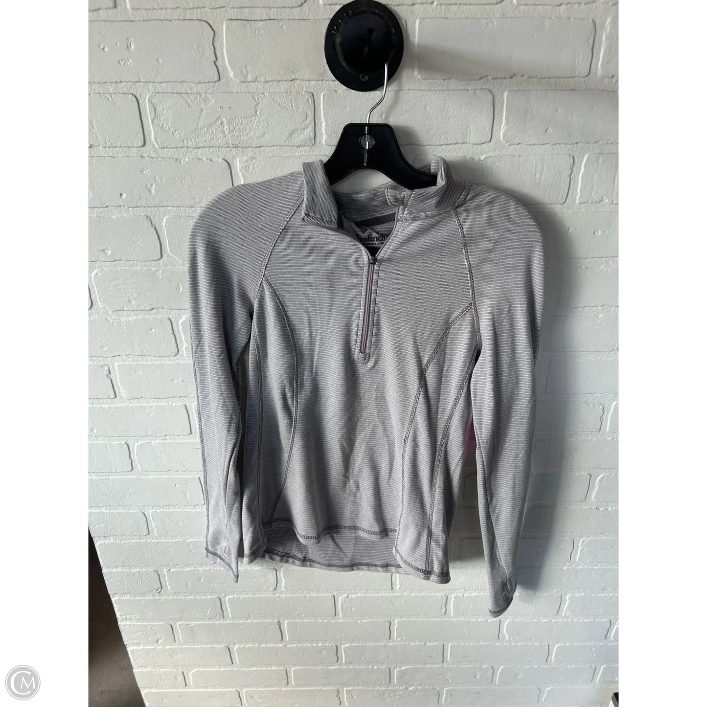 Athletic Top Long Sleeve Collar By Avalanche In Brown, Size: S