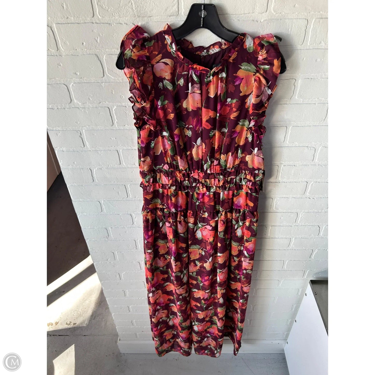 Dress Party Long By Vince Camuto In Orange & Purple, Size: M