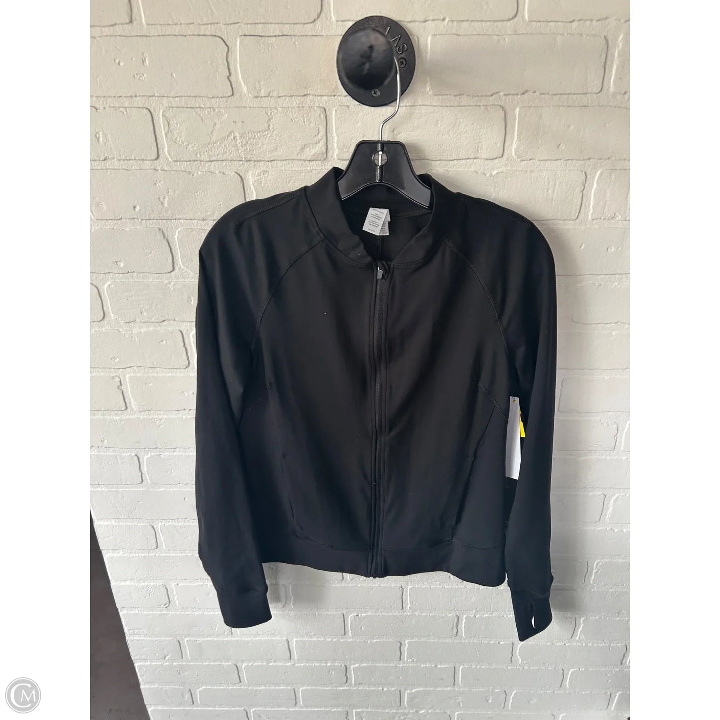 Athletic Jacket By Yogalicious In Black, Size: M