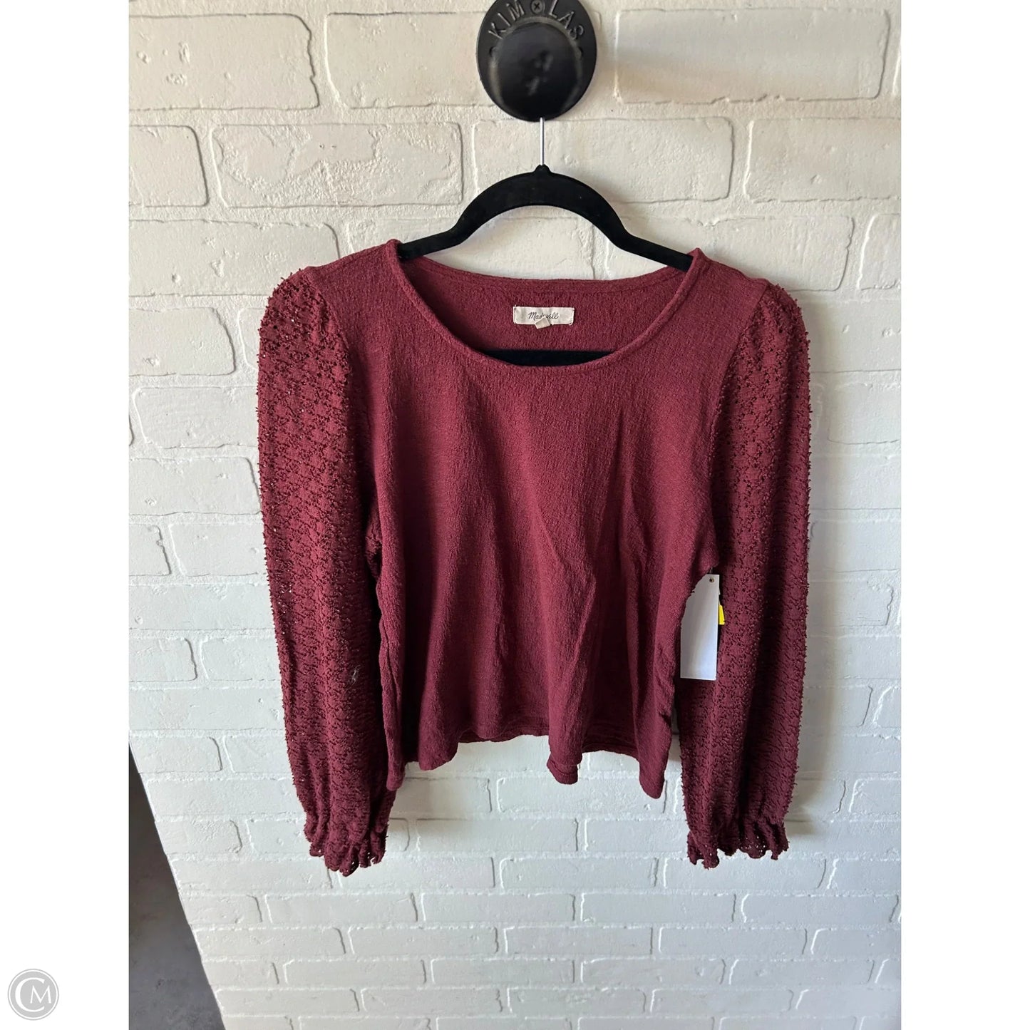 Top Long Sleeve By Madewell In Pink, Size: S