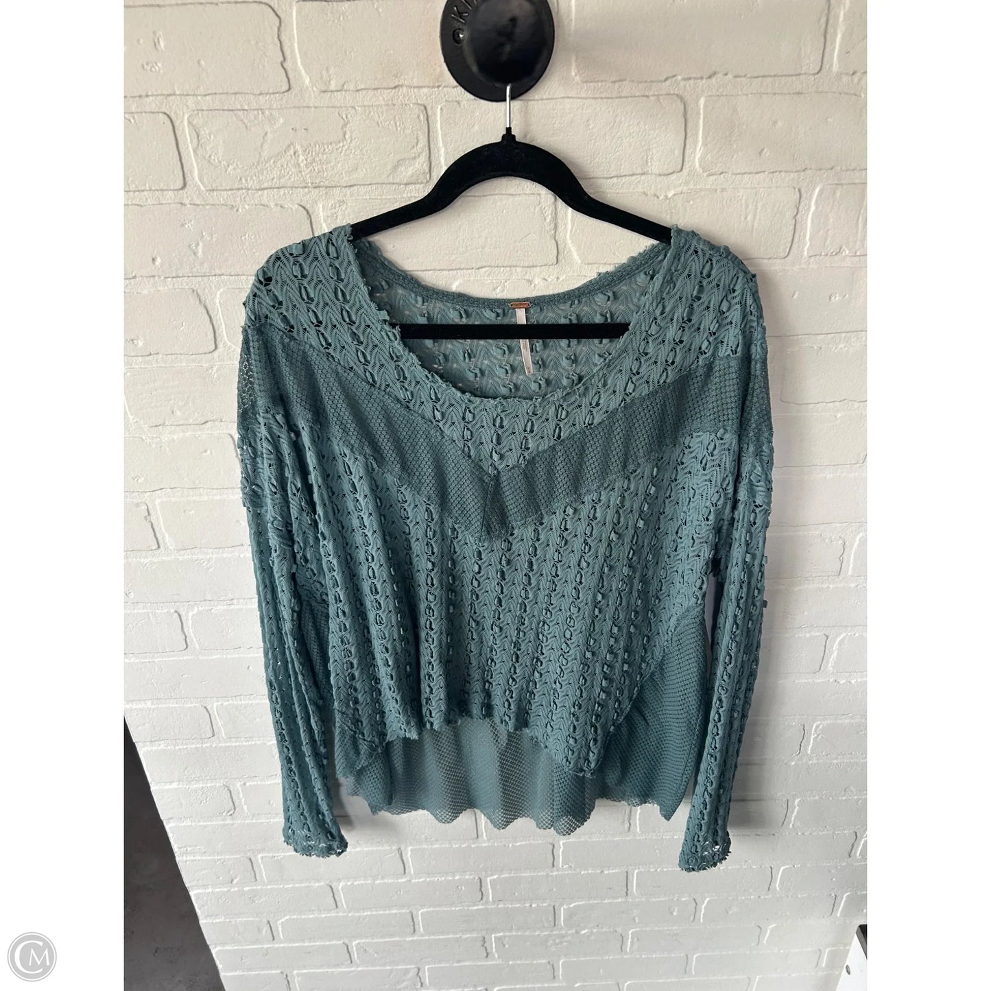 Top Long Sleeve By Free People In Blue, Size: M