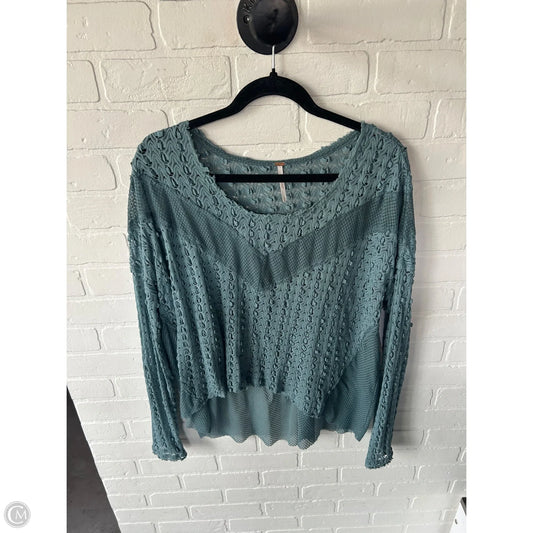 Top Long Sleeve By Free People In Blue, Size: M