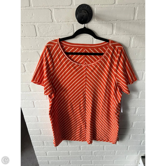 Top Short Sleeve By Soft Surroundings In Orange, Size: Xl
